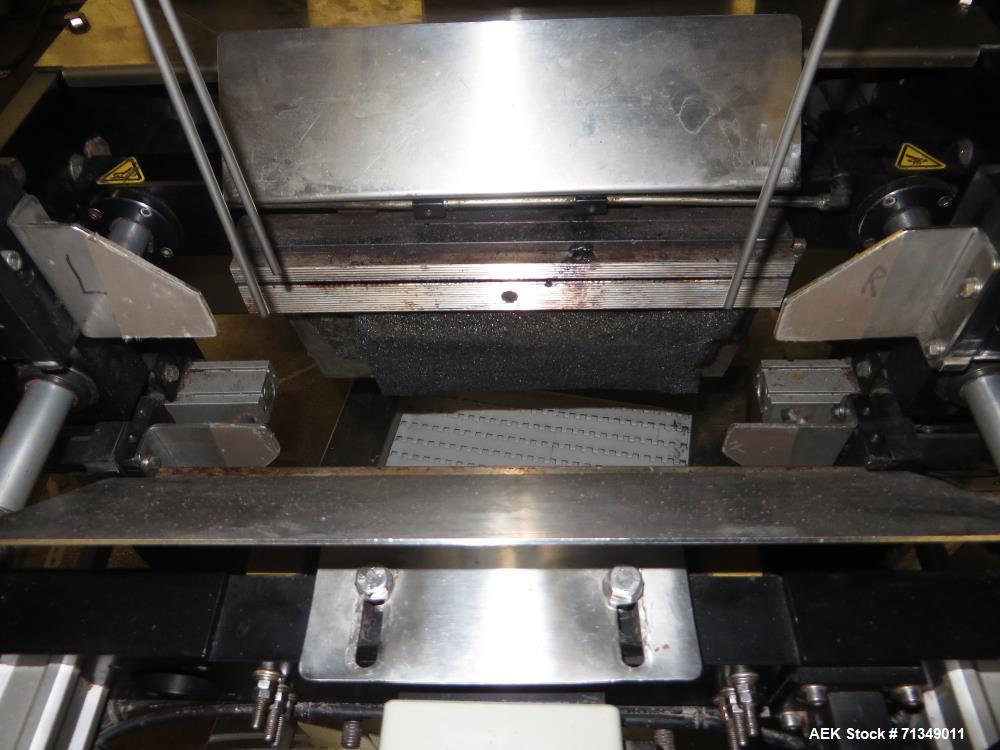 Used Matrix Packaging  Model  Elete DS13  Vertical form fill and seal packaging system. Complete line includes Yamato Adw-714sv  scale  dimpled/embossed bucket scale and Allen-Bradley Micrologix 1500...
