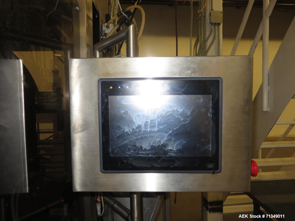 Used Matrix Packaging  Model  Elete DS13  Vertical form fill and seal packaging system. Complete line includes Yamato Adw-714sv  scale  dimpled/embossed bucket scale and Allen-Bradley Micrologix 1500...