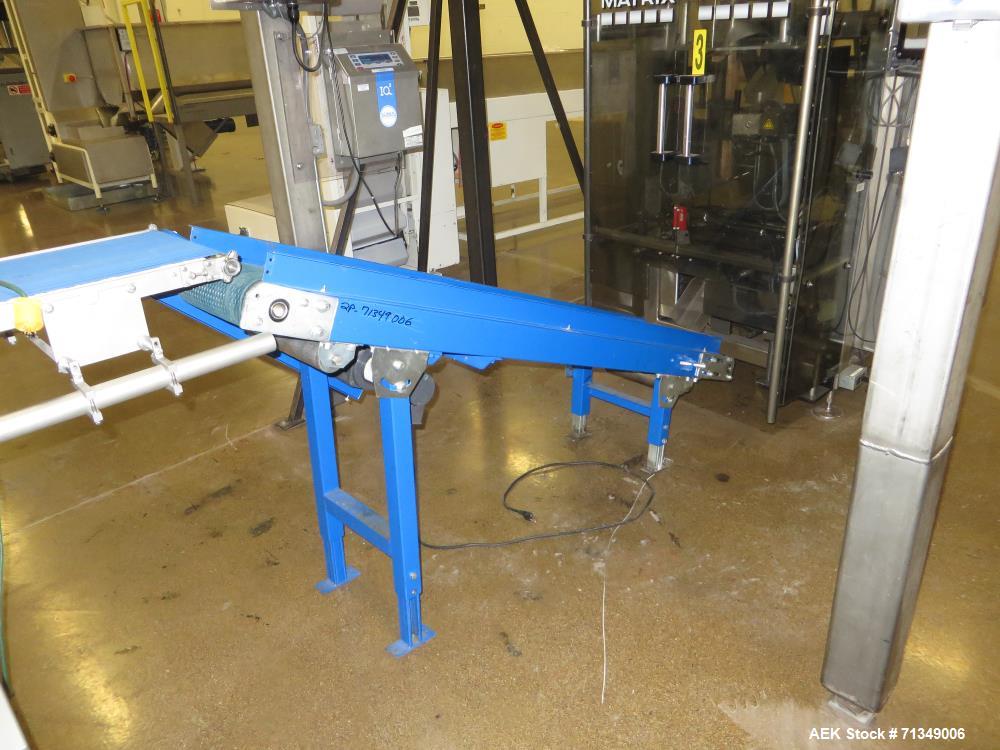 Used Matrix Mercury Model  2840R Vertical form fill and seal packaging system. Complete line includes with Yamato Zigma Series 10 head  dimpled/embossed bucket scale , Has mild steel platform, hot st...