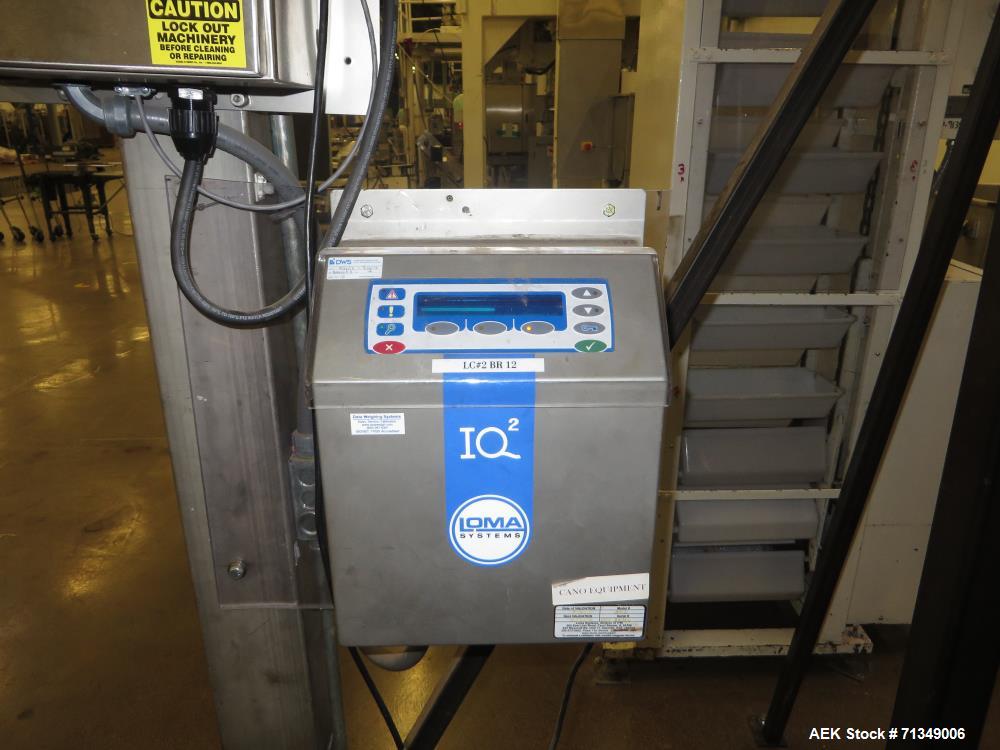 Used Matrix Mercury Model  2840R Vertical form fill and seal packaging system. Complete line includes with Yamato Zigma Series 10 head  dimpled/embossed bucket scale , Has mild steel platform, hot st...
