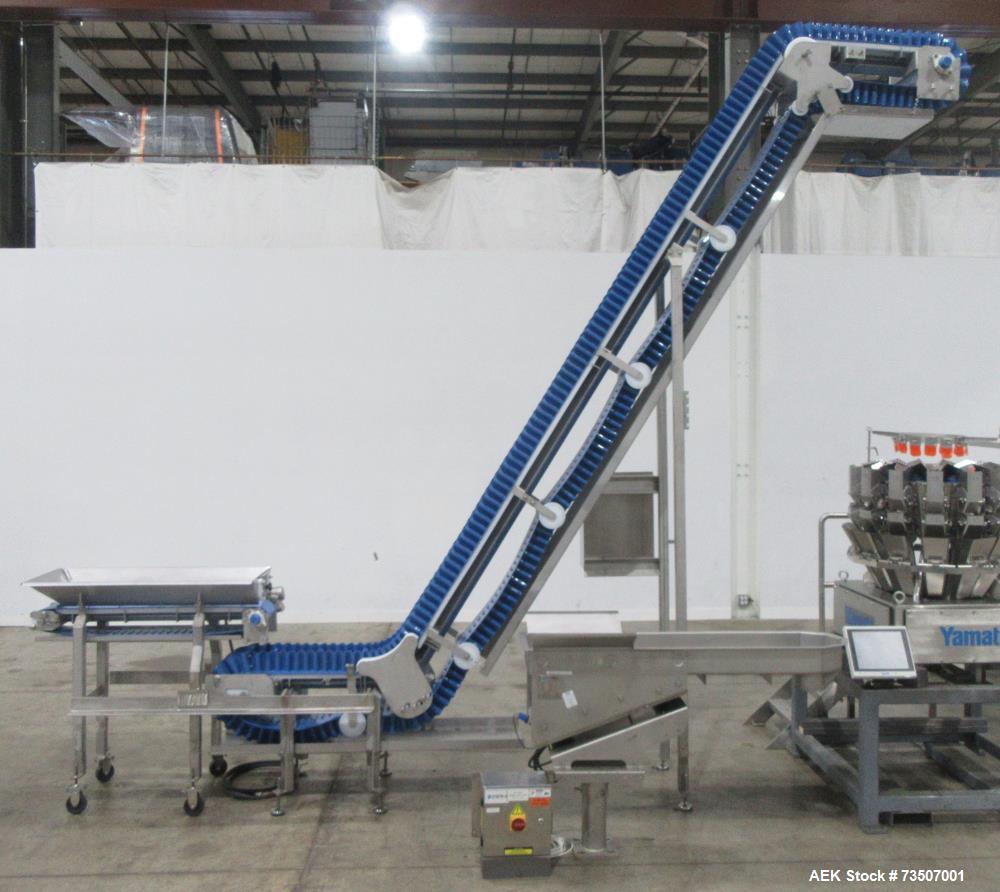 Matrix Packaging Morpheus MVC-300 Continuous Motion Washdown Bagger with Yamato 14-Head Dimpled Bucket Scale, Infeed & Turntable