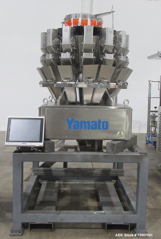 Matrix Packaging Morpheus MVC-300 Continuous Motion Washdown Bagger with Yamato 14-Head Dimpled Bucket Scale, Infeed & Turntable