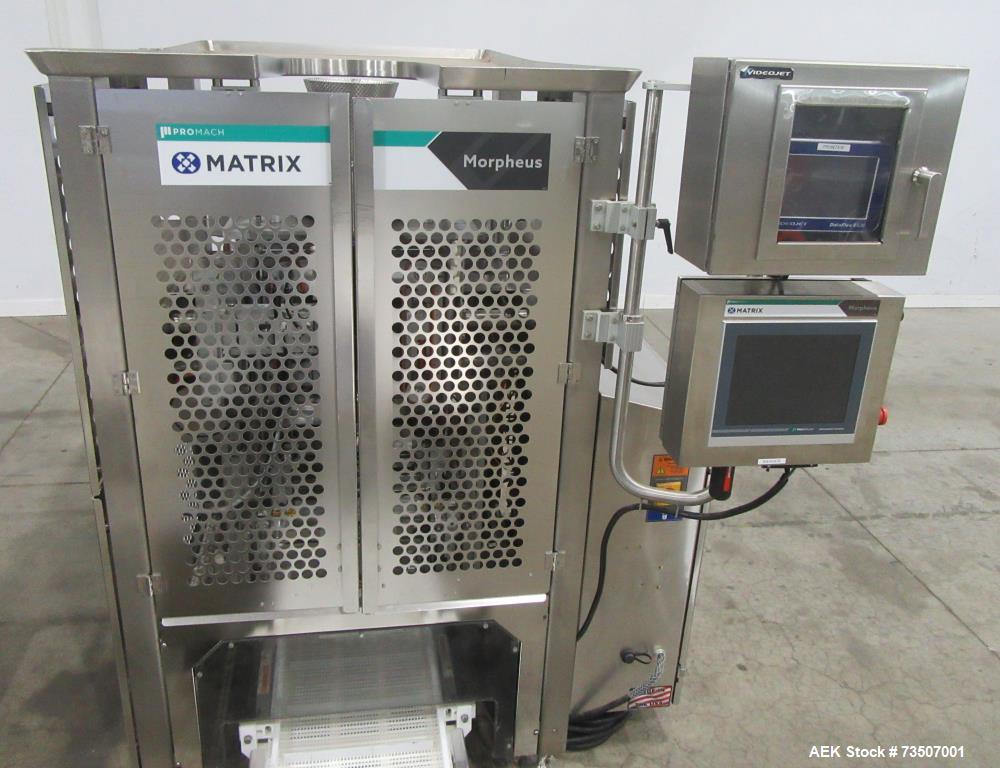 Matrix Packaging Morpheus MVC-300 Continuous Motion Washdown Bagger with Yamato 14-Head Dimpled Bucket Scale, Infeed & Turntable