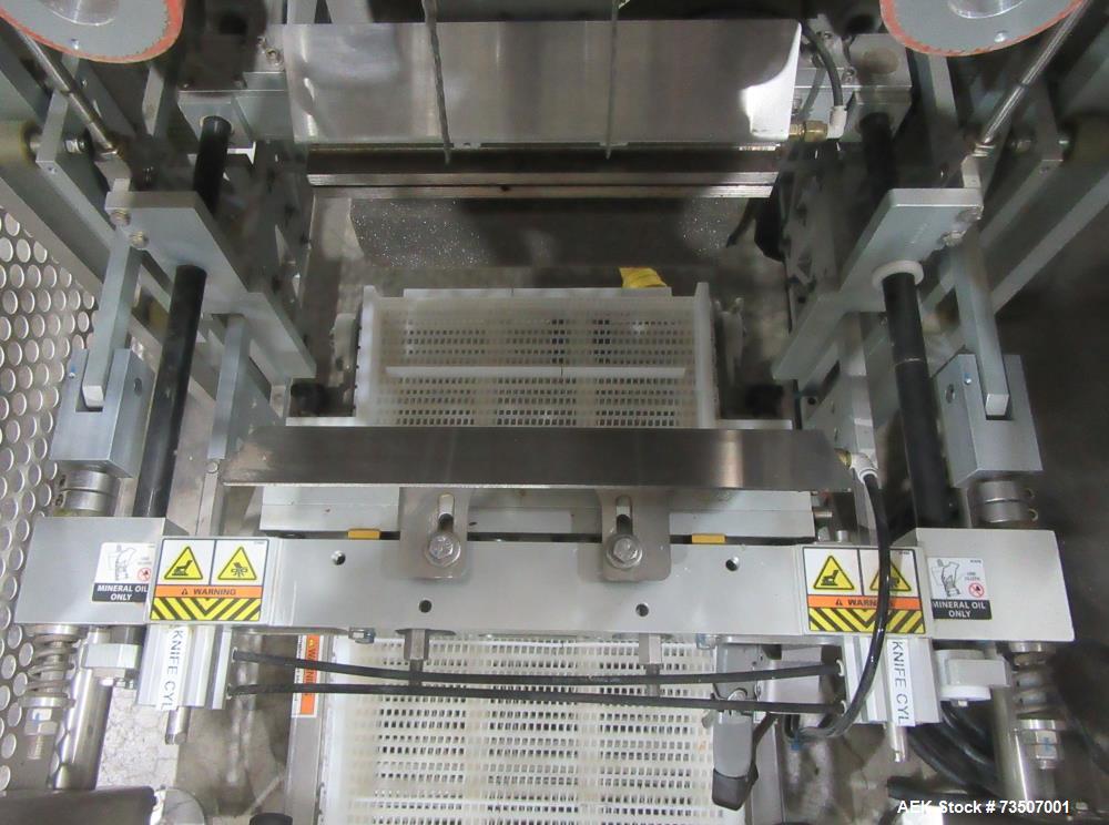Matrix Packaging Morpheus MVC-300 Continuous Motion Washdown Bagger with Yamato 14-Head Dimpled Bucket Scale, Infeed & Turntable