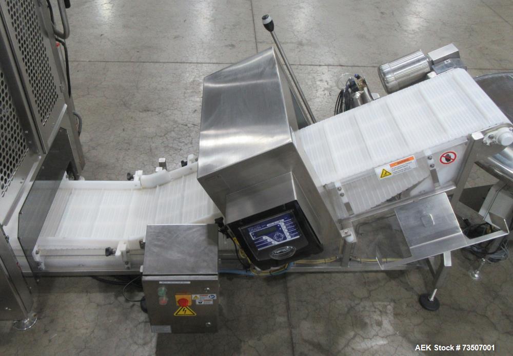 Matrix Packaging Morpheus MVC-300 Continuous Motion Washdown Bagger with Yamato 14-Head Dimpled Bucket Scale, Infeed & Turntable