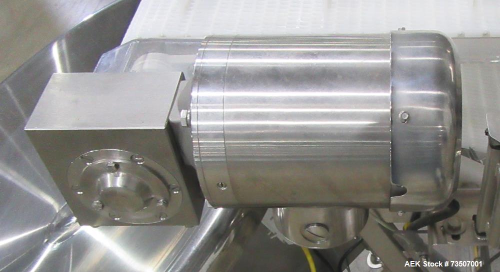 Matrix Packaging Morpheus MVC-300 Continuous Motion Washdown Bagger with Yamato 14-Head Dimpled Bucket Scale, Infeed & Turntable