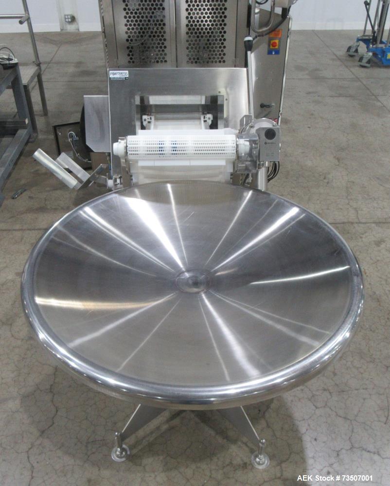 Matrix Packaging Morpheus MVC-300 Continuous Motion Washdown Bagger with Yamato 14-Head Dimpled Bucket Scale, Infeed & Turntable