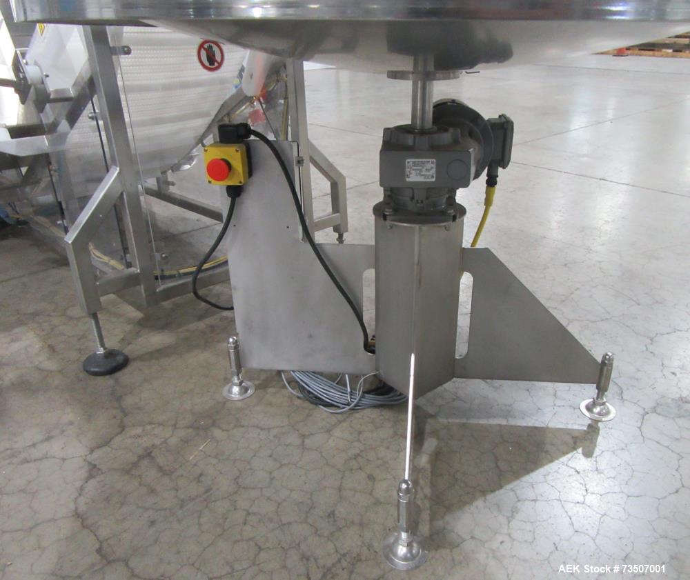Matrix Packaging Morpheus MVC-300 Continuous Motion Washdown Bagger with Yamato 14-Head Dimpled Bucket Scale, Infeed & Turntable