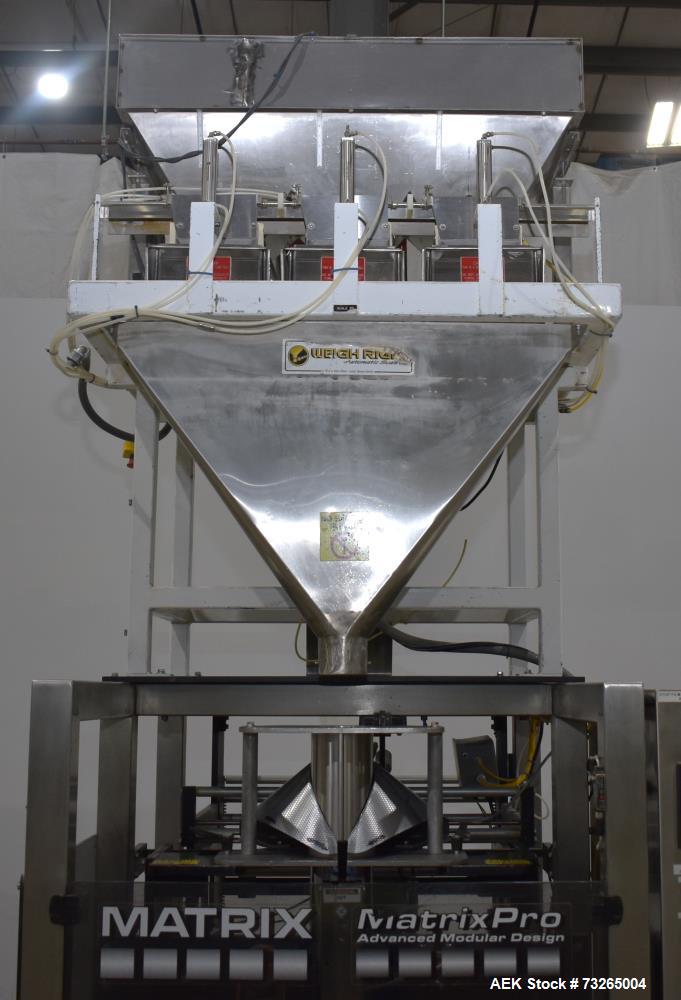 Buy a used Matrix Pro Series 20135R vertical form fill seal machine. High-speed packaging for dry goods. Includes scale. Contact us today!