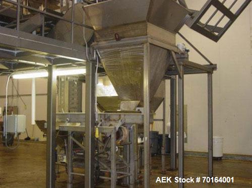 Used Matrix Pro Model 201823WP Vertical Form Fill Seal Machine capable of speeds up to 120 bags per minute. Max Bag Size: 18" wide x 23" long. Washdown with Vibrato ERIEZ serial number 176282-2 vibra...