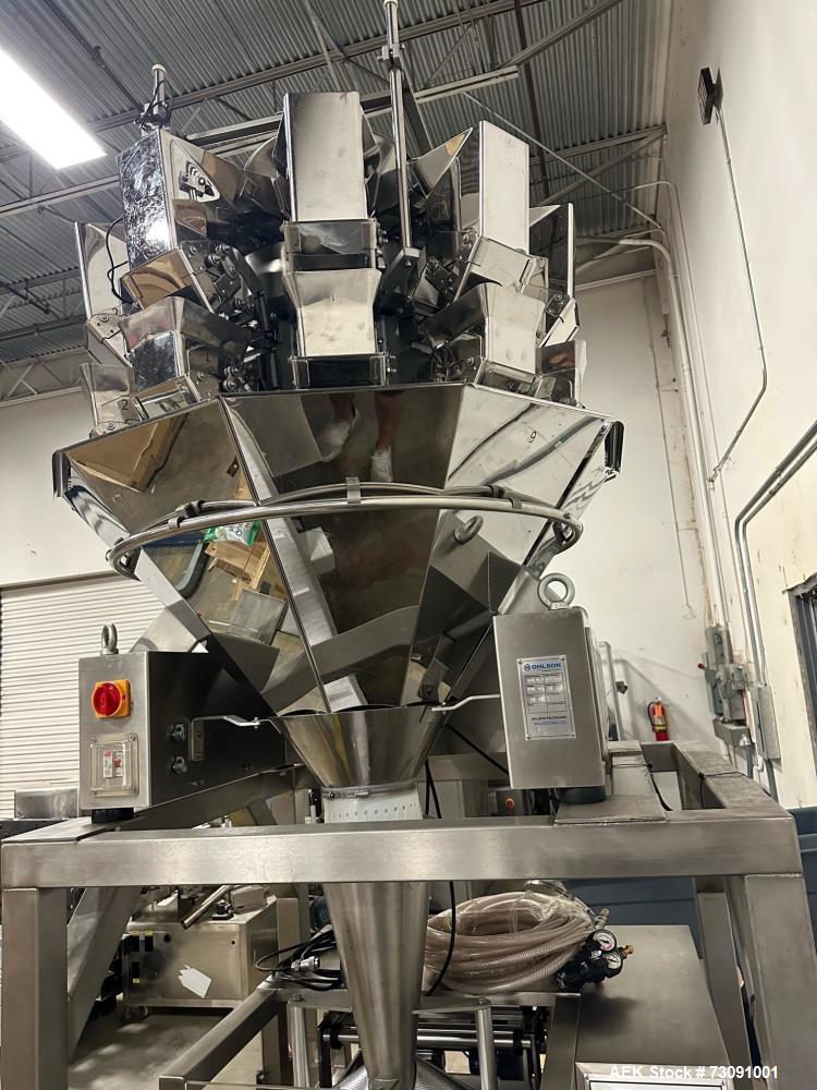 Buy Ohlson (Nvenia) VFFS Packaging Line – Scale, Conveyor, Print Registration, Rotary Table