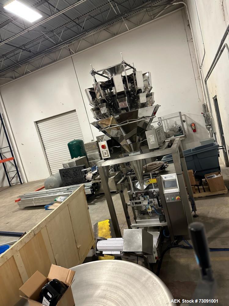 Buy Ohlson (Nvenia) VFFS Packaging Line – Scale, Conveyor, Print Registration, Rotary Table