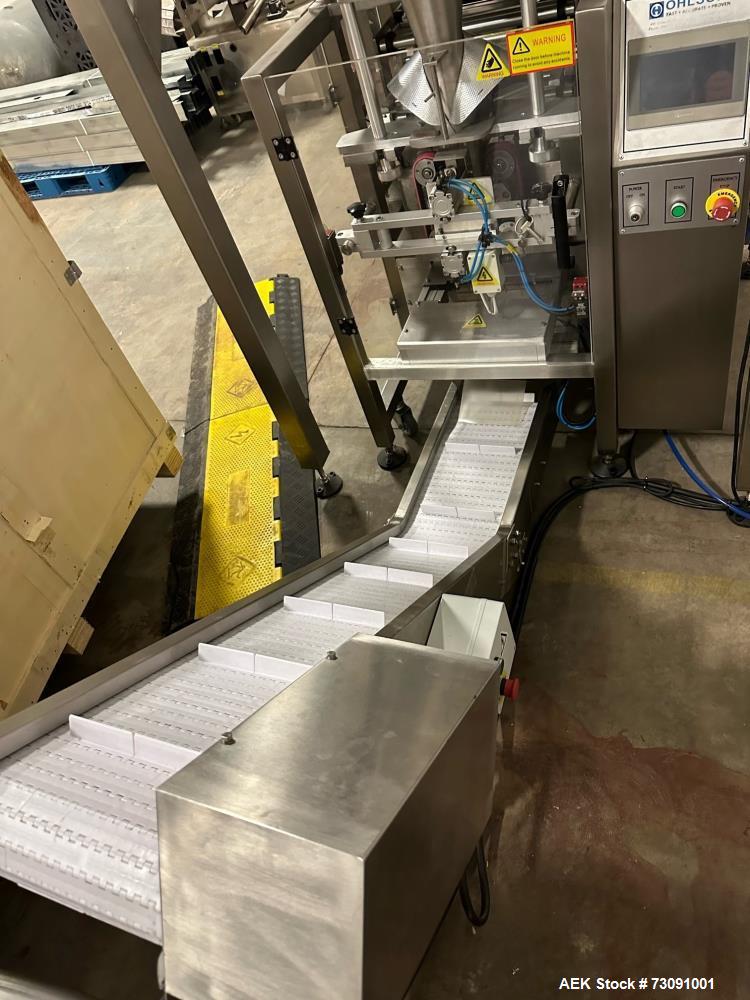 Buy Ohlson (Nvenia) VFFS Packaging Line – Scale, Conveyor, Print Registration, Rotary Table