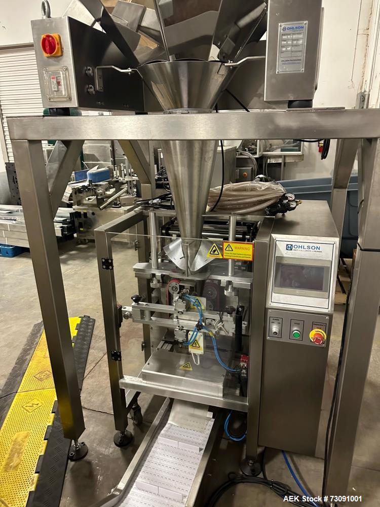 Buy Ohlson (Nvenia) VFFS Packaging Line – Scale, Conveyor, Print Registration, Rotary Table