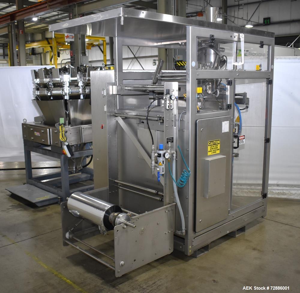 Used- Rovema Model VPI-260 Vertical Form Fill Seal Machine with Yamato Scale. Capable of speeds up to 120 PPM.  Bag Size Ran...