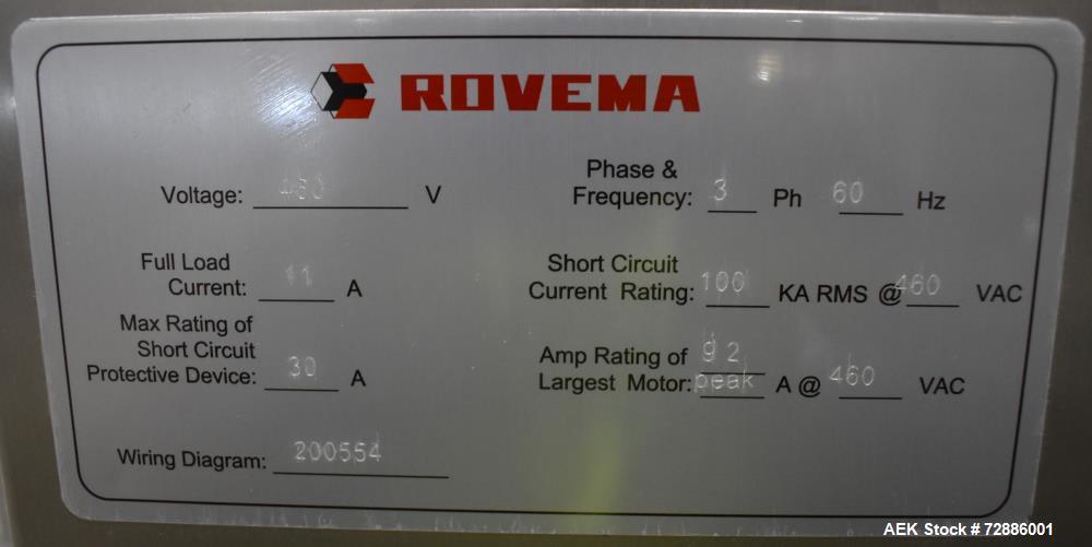 Used- Rovema Model VPI-260 Vertical Form Fill Seal Machine with Yamato Scale. Capable of speeds up to 120 PPM.  Bag Size Ran...