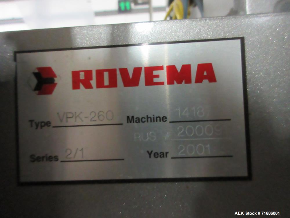 Used Rovema Model VPK 260 Stabilo Quad Seal Vertical Form Fill And Seal Machine