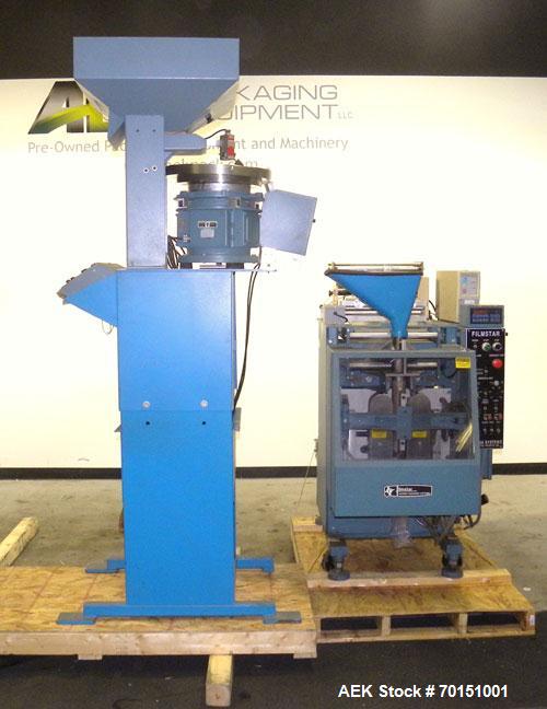 Used Sigma Systems Filmstar Series Vertical Form Fill and Seal Packaging Machine, Model V. Capable of speeds up to 120 bags per minute. Polyethylene material,web width 5 to 15. Bag sizes from 2 wide ...