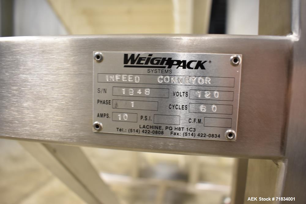 Used WeighPack Systems Model Vertek 1150 Vertical Form and Fill Machine