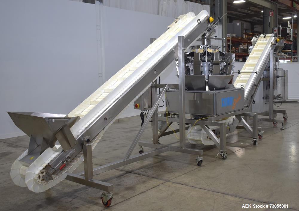 Used- WeighPack Systems Model Vertek 1150 Vertical Form and Fill Machine with 10 Head RadPAk Moderl RW10-C Combination Scale...