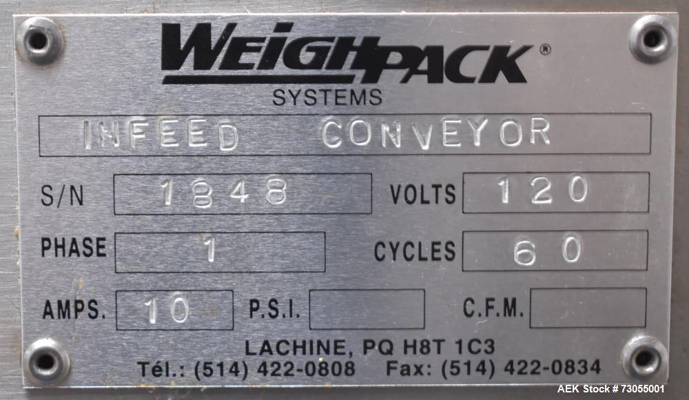 Used- WeighPack Systems Model Vertek 1150 Vertical Form and Fill Machine with 10 Head RadPAk Moderl RW10-C Combination Scale...