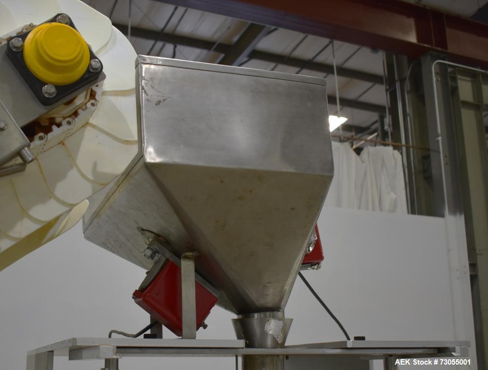 Used- WeighPack Systems Model Vertek 1150 Vertical Form and Fill Machine with 10 Head RadPAk Moderl RW10-C Combination Scale...