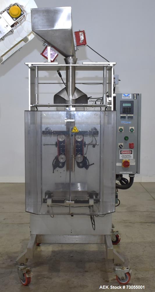 Used- WeighPack Systems Model Vertek 1150 Vertical Form and Fill Machine with 10 Head RadPAk Moderl RW10-C Combination Scale...
