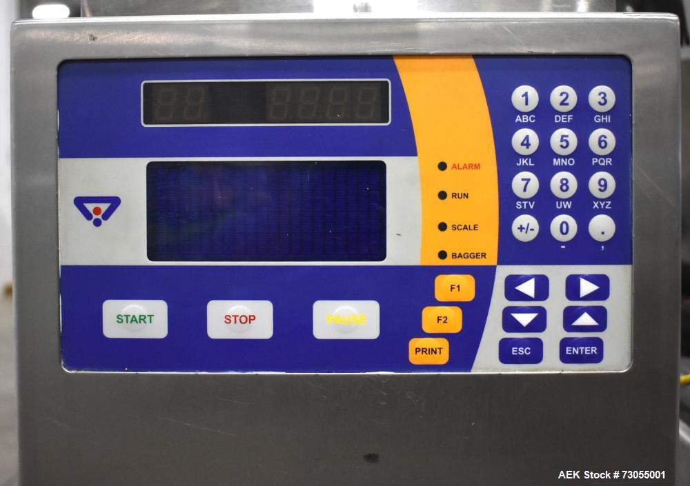 Used- WeighPack Systems Model Vertek 1150 Vertical Form and Fill Machine with 10 Head RadPAk Moderl RW10-C Combination Scale...