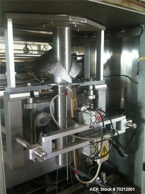 Used Weighpack Systems XPDIUS XP1200 Vertical Form Fill and Seal Machine. All Stainless Steel construction. Intermittent motion system is capable of speeds up to 90 bags per minute. Bag size range: w...