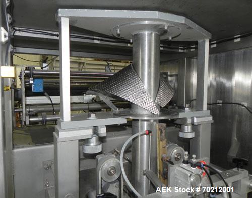 Used Weighpack Systems XPDIUS XP1200 Vertical Form Fill and Seal Machine. All Stainless Steel construction. Intermittent motion system is capable of speeds up to 90 bags per minute. Bag size range: w...