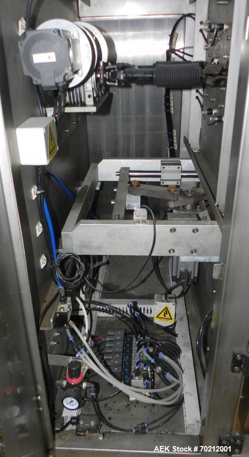Used Weighpack Systems XPDIUS XP1200 Vertical Form Fill and Seal Machine. All Stainless Steel construction. Intermittent motion system is capable of speeds up to 90 bags per minute. Bag size range: w...