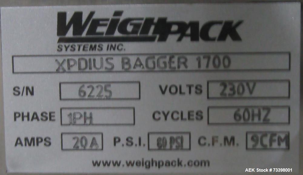 WeighPack Xpdius Elite 1700 Servo VFFS with Primo Combi Scale – For Sale