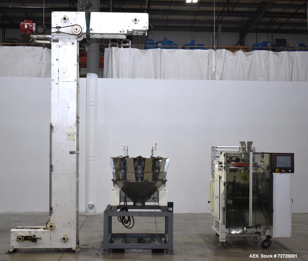 Used Kliklok Woodman Polaris II VFFS Bagmaker with Yamato Scale & Elevator