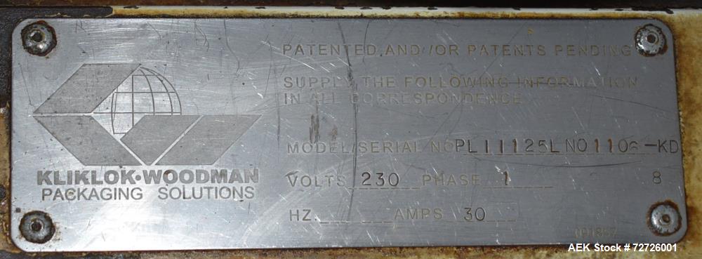 Used Kliklok Woodman Polaris II VFFS Bagmaker with Yamato Scale & Elevator
