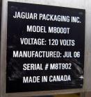 Used Jaguar M7000 single lane preform bag pouch filler and sealer capable of speeds up to 20 bags per minute. Bag range handling 4