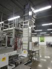 Used Bosch Model SVE2510 Vertical form fill and seal packaging system with Allen-Bradley Control Logix 5555 controls, 14 head Yamato model ADW 414SD dimpled/embossed bucket scale on mild steel platfo...