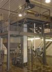 Used Matrix Pro Model 2011318WP Vertical Form Fill Seal Machine capable of speeds up to 120 bags per minute. Washdown system complete with Yamato 514SW dimpled bucket scale, Deamco bucket elevator, M...