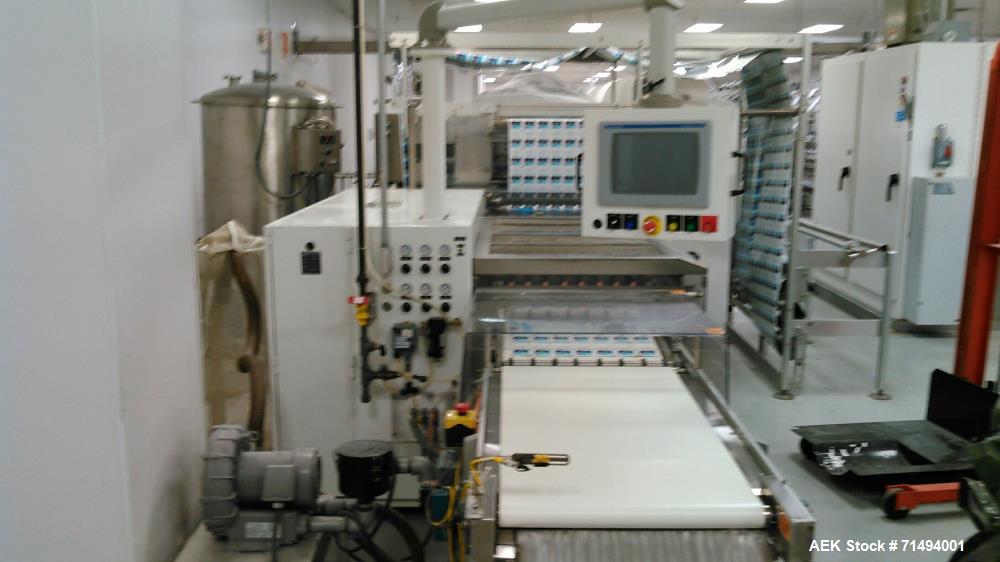 Used Circle Packaging Single Fold Horizonal Towelette Form, Fill and Seal Machine; Model H22S. Product flow from right to left while facing the seal head. Unfolded dimensions 7.5" wide x 6.5" long. F...