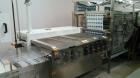 Used Circle Packaging Single Fold Horizonal Towelette Form, Fill and Seal Machine; Model H22S. Product flow from right to left while facing the seal head. Unfolded dimensions 7.5