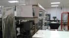 Used Circle Packaging Single Fold Horizonal Towelette Form, Fill and Seal Machine; Model H22S. Product flow from right to left while facing the seal head. Unfolded dimensions 7.5