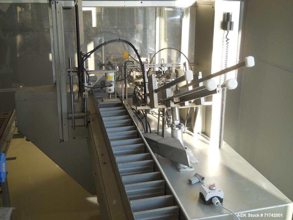 Used Aranow, Model Araform 6 Stick Pack Machine with Enflex Cartoner.