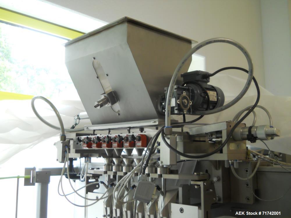 Used Aranow, Model Araform 6 Stick Pack Machine with Enflex Cartoner.