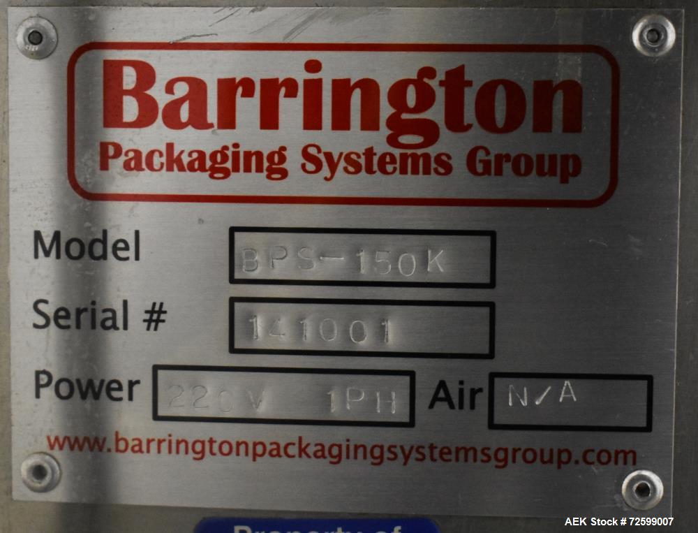 Barrington BPS 150 Series Single Lane Stickpack Bagger / Sachet Packer
