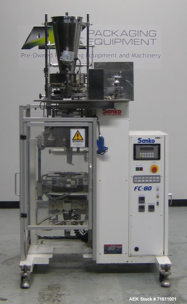 Used Sanko Model FC-80 Single Lane Vertical Stick Pack Machine