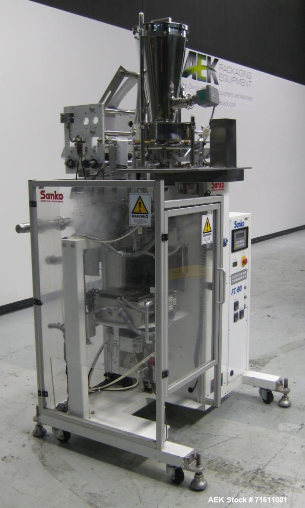 Used Sanko Model FC-80 Single Lane Vertical Stick Pack Machine