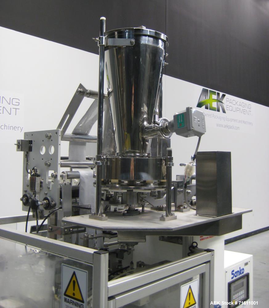 Used Sanko Model FC-80 Single Lane Vertical Stick Pack Machine