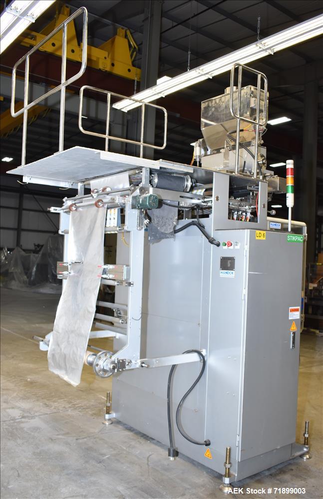 Used- Handok Stick Pack Machine, Model PD-P3V 10 Lane, 23mm