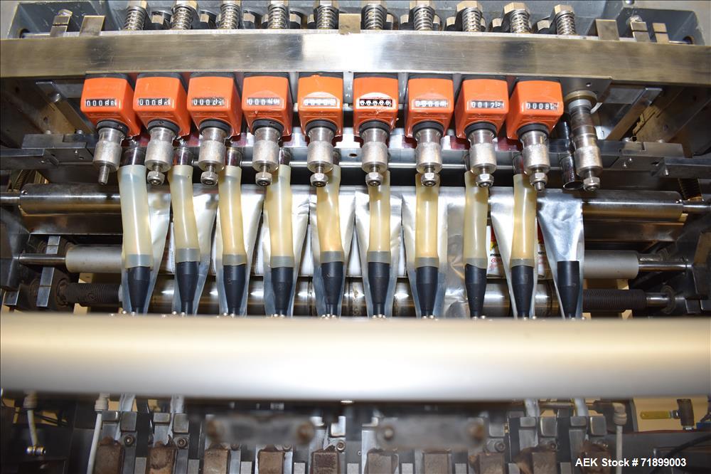 Used Handok Stick Pack Machine, Model PD-P3V 10 Lane, 23mm