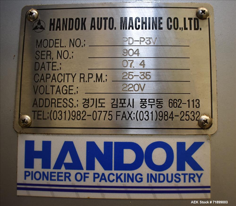 Used- Handok Stick Pack Machine, Model PD-P3V 10 Lane, 23mm