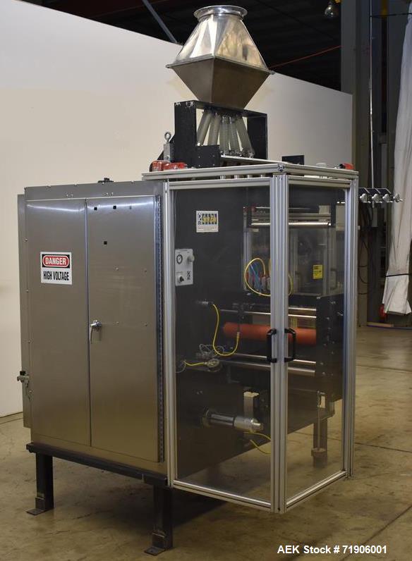 Used Ropak Model Stikpak, 5 Lane Vertical Stickpack Form Fill Seal Machine.